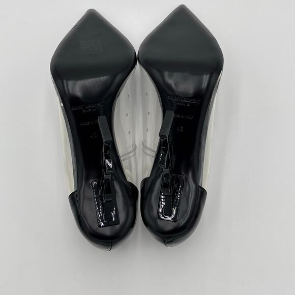 Saint Laurent Opyum 110 YSL High Heel Pump Clear Transparent PVC Black Size 40 - Picture 3 of 16
